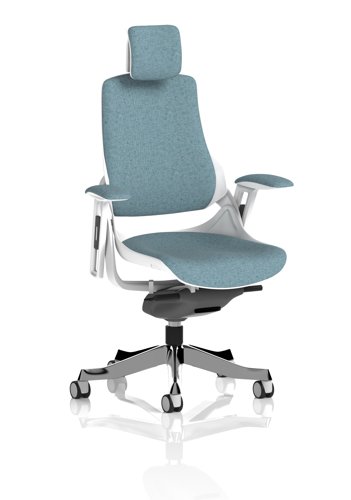 Zure White Shell With Headrest Bespoke Colour Back And Seat Rivet Quench