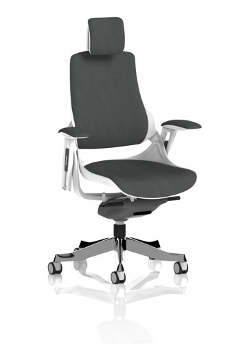 Zure White Shell With Headrest Bespoke Colour Back And Seat Quest Mussel