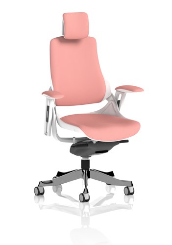 Zure White Shell With Headrest Bespoke Colour Back And Seat Quest Shrimp