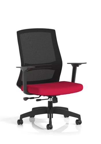 Ventra Mesh Back Task Operator Chair With Height Adjustable Arms Bespoke Colour Seat Bergamot Cherry
