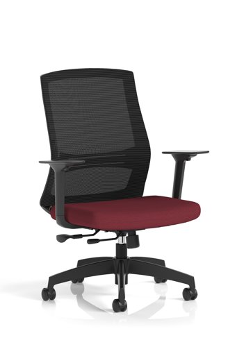 Ventra Mesh Back Task Operator Chair With Height Adjustable Arms Bespoke Colour Seat Ginseng Chilli