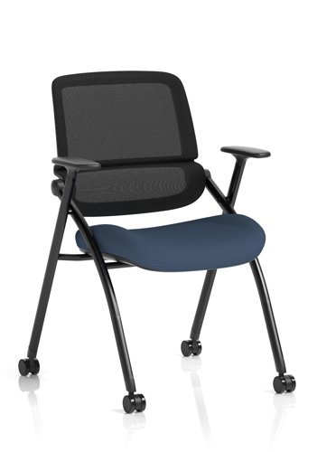 Capra Mesh Back Folding Training Chair Bespoke Colour Seat Quest Whelk