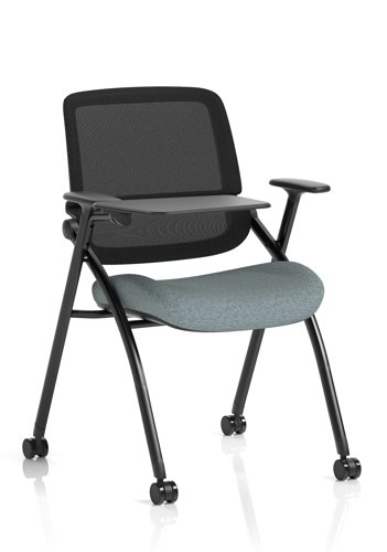 Capra Mesh Back Folding Training Chair With Writing Table Bespoke Colour Seat Rivet Tensile