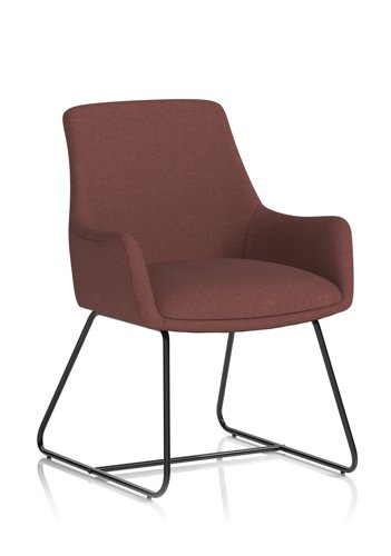 Quote Sled Base Reception Chair Bespoke Colour Rivet Forge