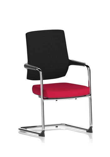 Vero Airmesh Back Cantilever Chair Bespoke Colour Seat Bergamot Cherry