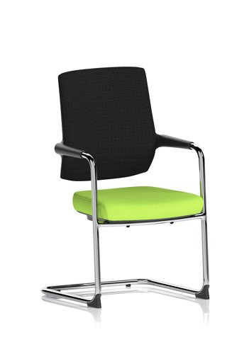 Vero Airmesh Back Cantilever Chair Bespoke Colour Seat Myrrh Green