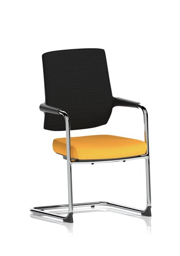 Vero Airmesh Back Cantilever Chair Bespoke Colour Seat Senna Yellow