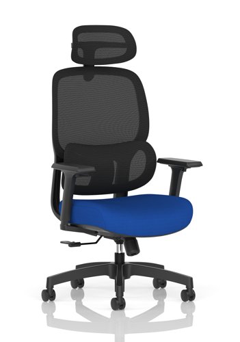 Rowan Mesh Back Chair Bespoke Colour Seat Stevia Blue