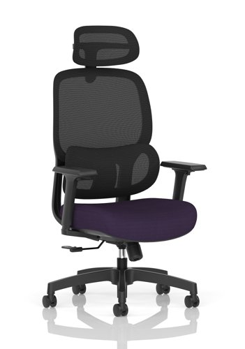 Rowan Mesh Back Chair Bespoke Colour Seat Tansy Purple