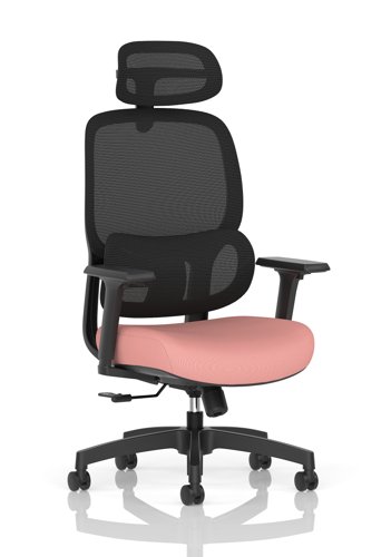 Rowan Mesh Back Chair Bespoke Colour Seat Quest Shrimp