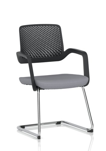 Cosmo Cantilever Chair Black Frame Bespoke Colour Seat Quest Shell