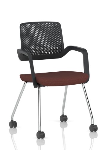 Cosmo Training Chair Black Frame Bespoke Colour Seat Rivet Forge