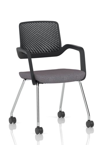 Cosmo Training Chair Black Frame Bespoke Colour Seat Rivet Fuse