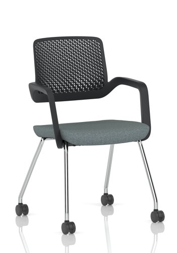 Cosmo Training Chair Black Frame Bespoke Colour Seat Rivet Tensile