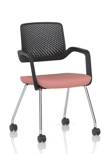 Cosmo Training Chair Black Frame Bespoke Colour Seat Quest Shrimp