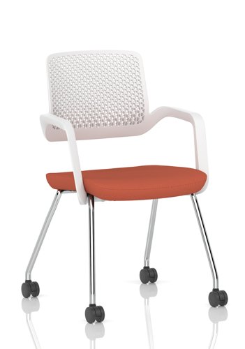 Cosmo Training Chair White Frame Bespoke Colour Seat Quest Crab