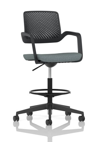 Cosmo Hi Rise Chair Black Frame Bespoke Colour Seat Rivet Tensile