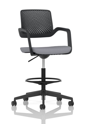 Cosmo Hi Rise Chair Black Frame Bespoke Colour Seat Quest Shell