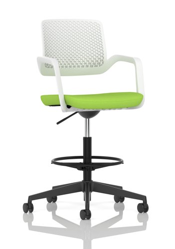 Cosmo Hi Rise Chair White Frame Bespoke Colour Seat Myrrh Green