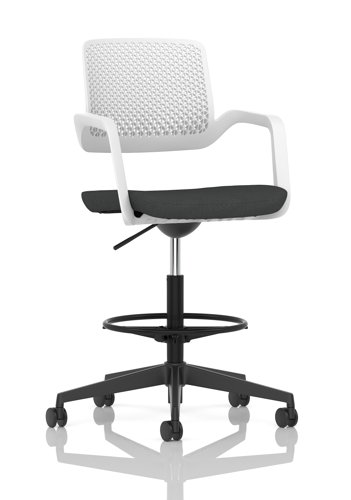 Cosmo Hi Rise Chair White Frame Bespoke Colour Seat Quest Mussel