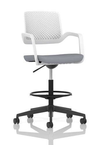 Cosmo Hi Rise Chair White Frame Bespoke Colour Seat Quest Shell