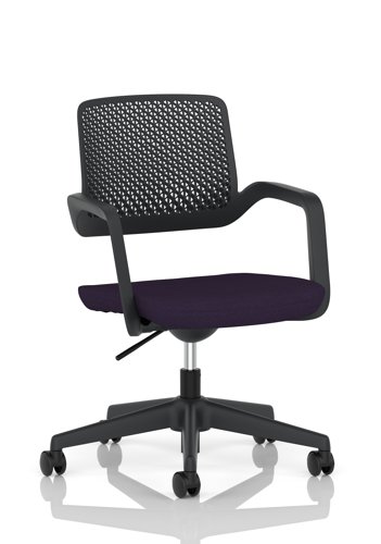 Cosmo Task Operator Chair Black Frame Bespoke Colour Seat Tansy Purple