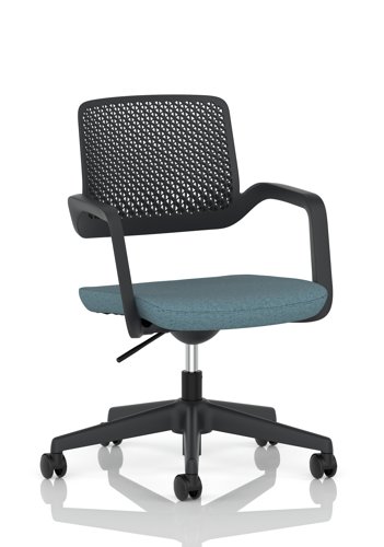 Cosmo Task Operator Chair Black Frame Bespoke Colour Seat Rivet Quench
