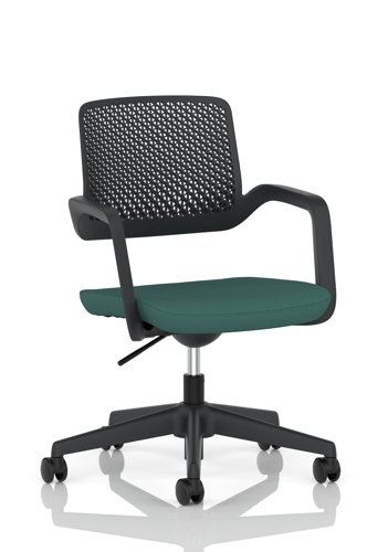 Cosmo Task Operator Chair Black Frame Bespoke Colour Seat Quest Kelp