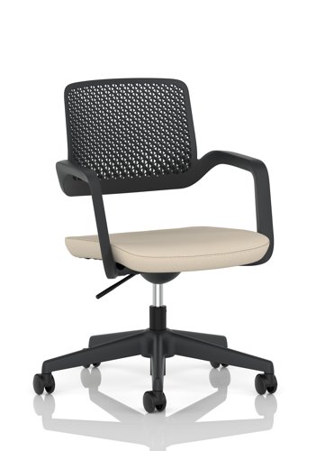 Cosmo Task Operator Chair Black Frame Bespoke Colour Seat Quest Salt