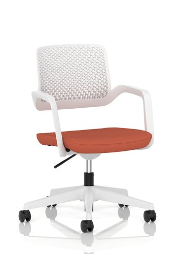Cosmo Task Operator Chair White Frame Bespoke Colour Seat Quest Crab