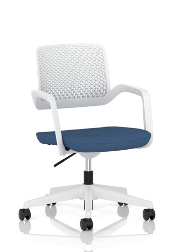 Cosmo Task Operator Chair White Frame Bespoke Colour Seat Quest Limpet