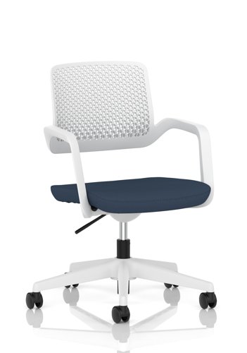 Cosmo Task Operator Chair White Frame Bespoke Colour Seat Quest Whelk