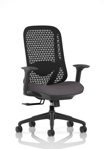 Prism Mesh Back Chair With Height Adjustable Arms Bespoke Colour Seat Rivet Fuse
