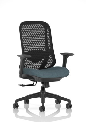Prism Mesh Back Chair With Height Adjustable Arms Bespoke Colour Seat Rivet Quench