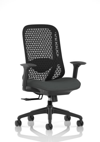 Prism Mesh Back Chair With Height Adjustable Arms Bespoke Colour Seat Quest Mussel
