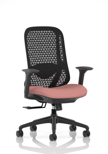 Prism Mesh Back Chair With Height Adjustable Arms Bespoke Colour Seat Quest Shrimp