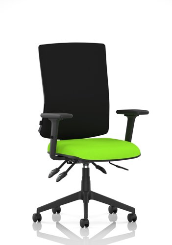 Orlena High Back Task Operator Chair With Arms Bespoke Colour Seat Myrrh Green