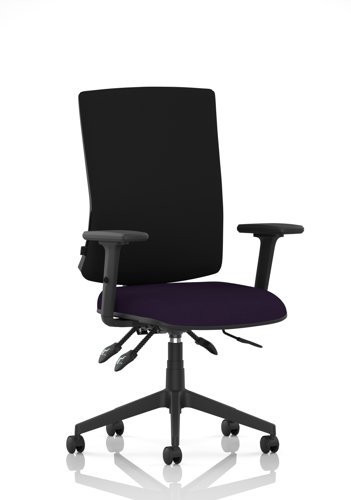 Orlena High Back Task Operator Chair With Arms Bespoke Colour Seat Tansy Purple
