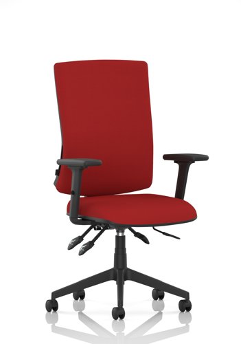 Orlena High Back Task Operator Chair With Arms Bespoke Colour Back And Seat Bergamot Cherry