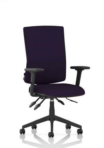 Orlena High Back Task Operator Chair With Arms Bespoke Colour Back And Seat Tansy Purple