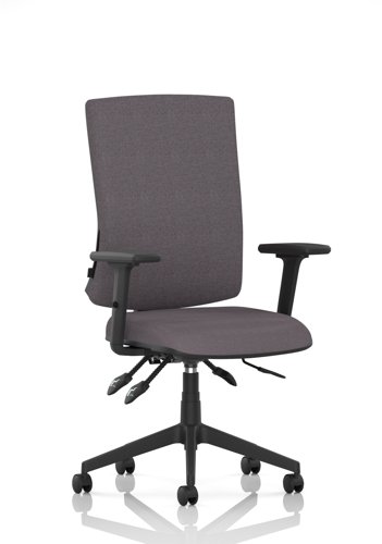 Orlena High Back Task Operator Chair With Arms Bespoke Colour Back And Seat Rivet Fuse