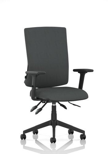 Orlena High Back Task Operator Chair With Arms Bespoke Colour Back And Seat Quest Mussel