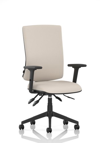 Orlena High Back Task Operator Chair With Arms Bespoke Colour Back And Seat Quest Salt