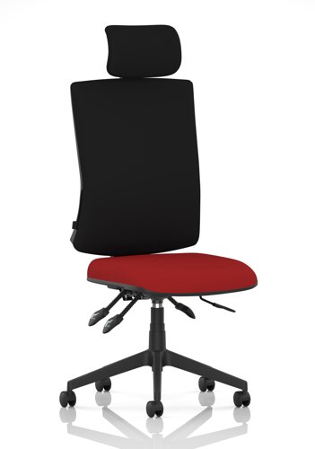 Orlena High Back Task Operator Chair With Headrest Bespoke Colour Seat Bergamot Cherry