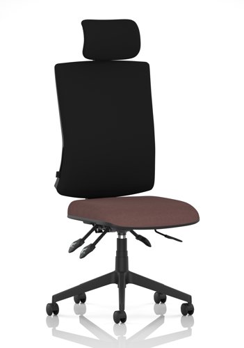 Orlena High Back Task Operator Chair With Headrest Bespoke Colour Seat Rivet Forge