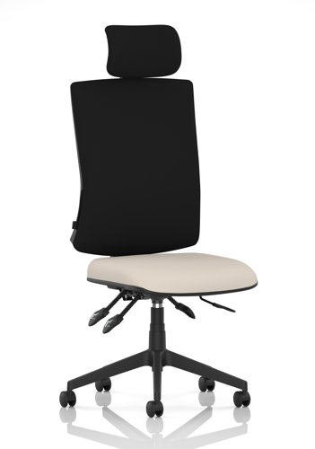 Orlena High Back Task Operator Chair With Headrest Bespoke Colour Seat Quest Salt