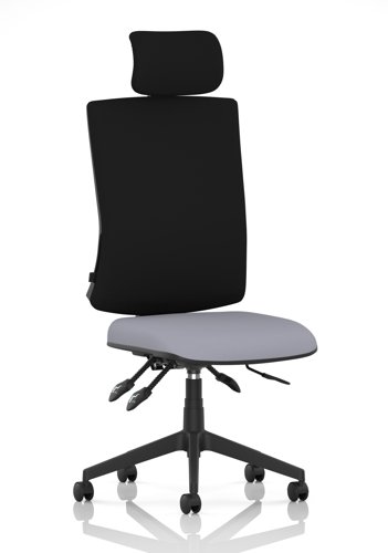 Orlena High Back Task Operator Chair With Headrest Bespoke Colour Seat Quest Shell