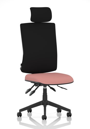 Orlena High Back Task Operator Chair With Headrest Bespoke Colour Seat Quest Shrimp