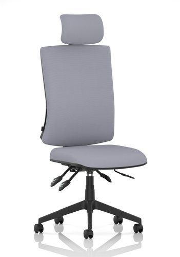 Orlena High Back Task Operator Chair With Headrest Bespoke Colour Back And Seat Quest Shell