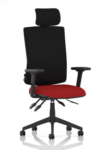 Orlena High Back Task Operator Chair With Arms And Headrest Bespoke Colour Seat Bergamot Cherry